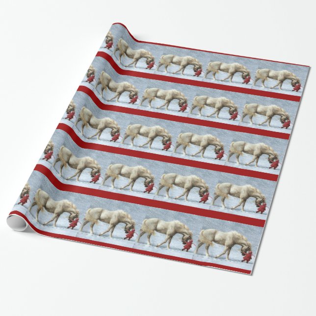 Papel de regalo para Navidades de invierno Chicas  (Desenrollado)