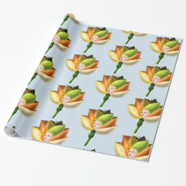 Papel de regalo para niña de las flores - Personal