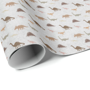 Papel de Regalo para Niños con Dinosaurios Terroso