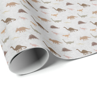 Papel de Regalo para Niños con Dinosaurios Terroso