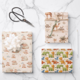 Papel de regalo para niños Eid Mubarak – Set para 