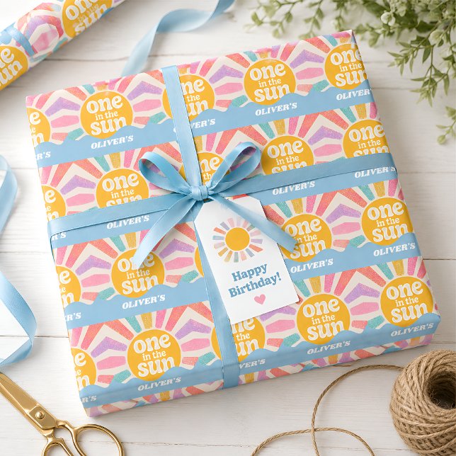 Papel de Regalo para Primer Cumpleaños Tema Verano (Subido por el creador)