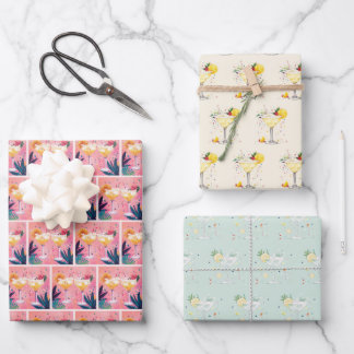 Papel de regalo para regalos con tema de Margarita