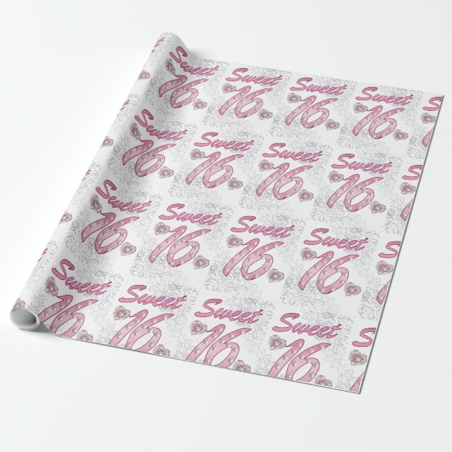 Papel de regalo para Sweet 16 (Desenrollado)