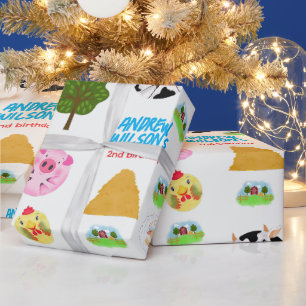 Papel de regalo para todos los animales de fiesta