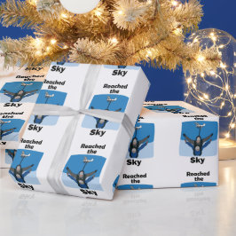 Papel De Regalo Paracaidista Alcanzó El Cielo Paracaidista