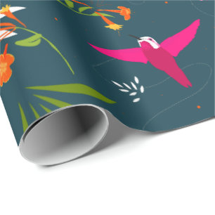 Papel De Regalo Paradise Hummingbird Patterned