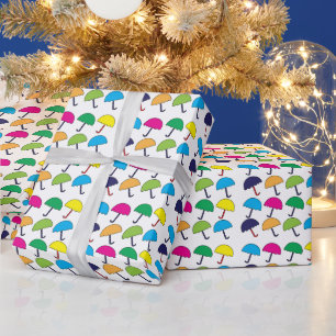 Papel De Regalo Paraguas Colorido Paraguas