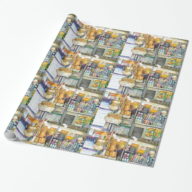 Papel De Regalo Paraíso de Pushcart (Desenrollado)