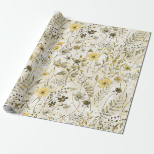Papel De Regalo Paraíso floral rosa castaño pálido romance