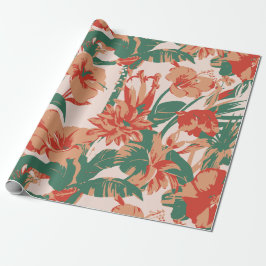 Papel De Regalo Paraíso floral tropical