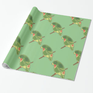 Papel De Regalo Parakeet verde tropical Thunder_Cove