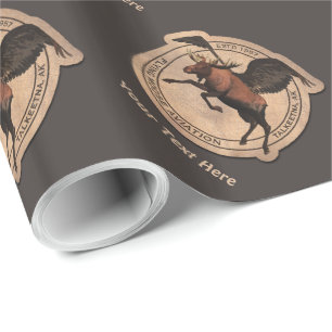 Papel De Regalo Parche de Aviación de Moose Volador