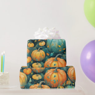 Papel De Regalo Parche de calabaza encantado