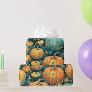 Papel De Regalo Parche de calabaza encantado