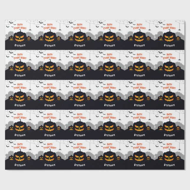 Papel De Regalo Parche de calabaza encorvado (Superficie plana)