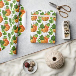 Papel De Regalo Parche de Calabazas de Otoño
