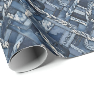 Papel De Regalo Parches Y Frenas De Denim Con Problemas Oscuros