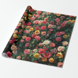 Papel De Regalo pared de flores