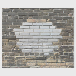 Papel De Regalo Pared de gris y ladrillo blanco