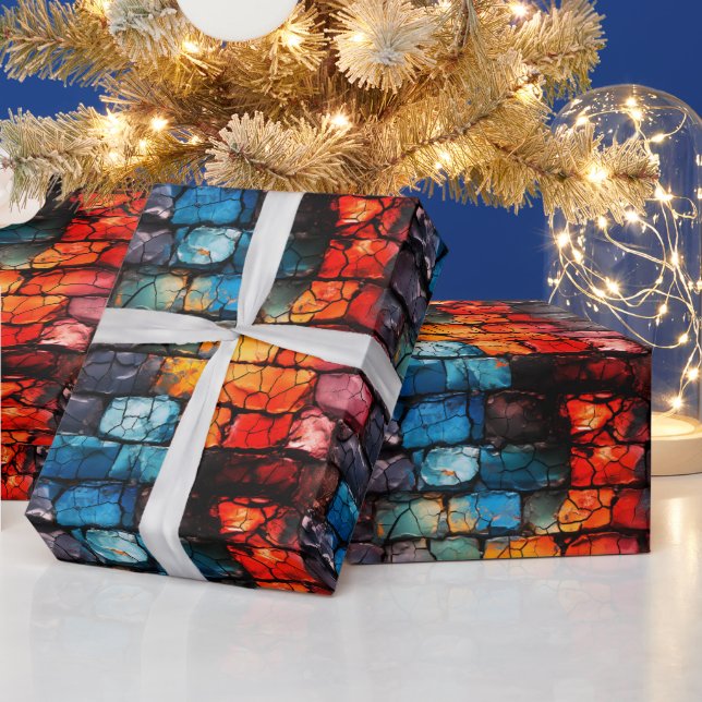 Papel De Regalo Pared de ladrillo artístico (Vacaciones)