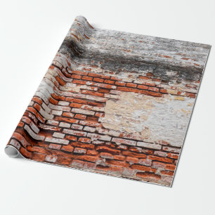 Papel De Regalo  pared de ladrillo en la carretera abandonada, abs