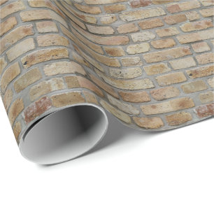 Papel De Regalo Pared de ladrillo marrón un diseño novedoso 