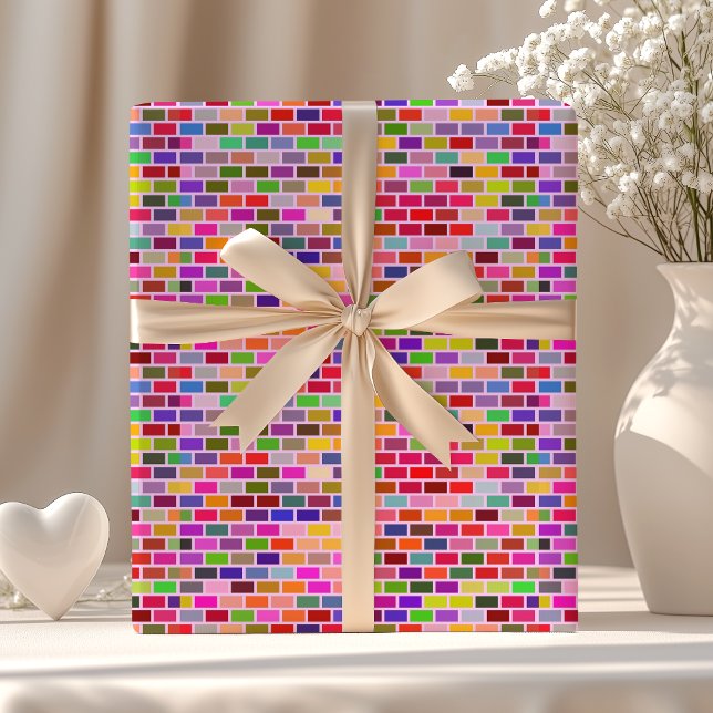 Papel De Regalo Pared de Ladrillos Coloridos (Subido por el creador)