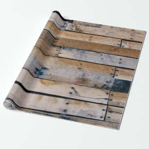 Papel De Regalo Pared de madera marrón