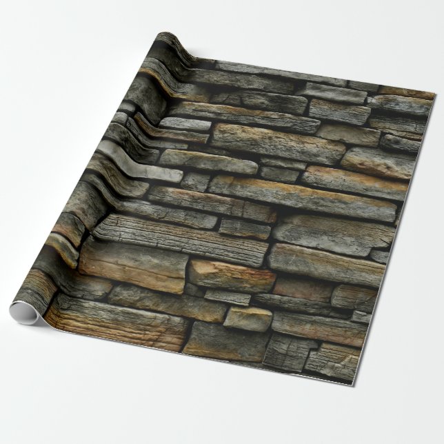 Papel De Regalo Pared de piedra (Desenrollado)
