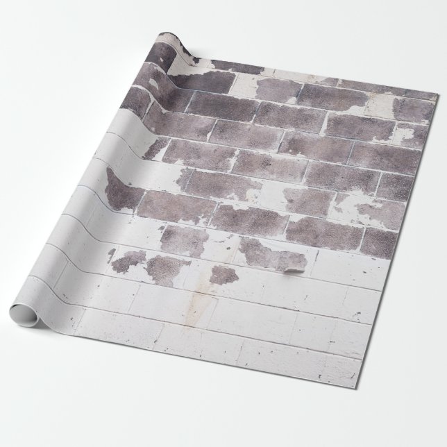 Papel De Regalo Paredes de hormigón blanco y marrón (Desenrollado)