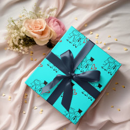 Papel De Regalo Pareja Boda de globo de amor