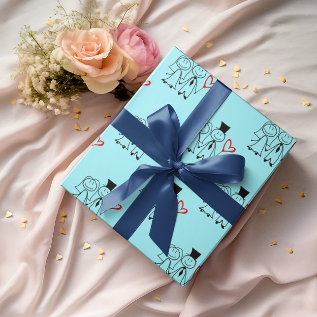 Papel De Regalo Pareja Boda de globo de amor (Subido por el creador)