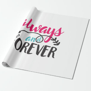 Papel De Regalo Pareja De Arte Siempre Y Para Siempre