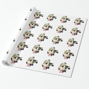 Papel De Regalo pareja de baile de cosecha
