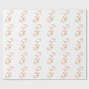 Papel De Regalo pareja de boda española rústica amarilla naranja n