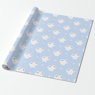 Papel De Regalo Pareja De Oso Polar Cuto