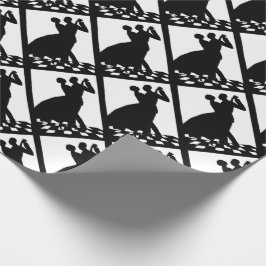 Papel De Regalo pareja de siluetas bailando en la huella oscura