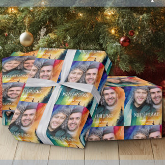 Papel De Regalo Pareja Gay Nuestra Primera Foto de Navidad