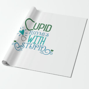 Papel De Regalo Pareja Regalo Rhymes Cupido Con Estúpido