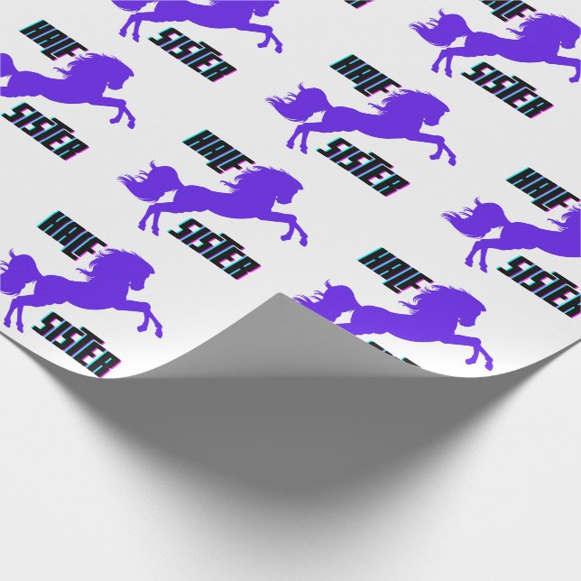 Papel De Regalo Parentesco De Pony Púrpura De Mitad De Hermandad (Esquina)