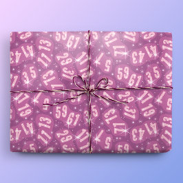 Papel De Regalo Pares de Primos Gemelos Constelaciones Rosa Púrpur