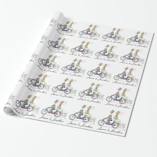 Papel De Regalo Pares del boda de la novia y del novio