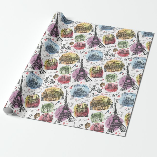 Papel De Regalo París (Desenrollado)
