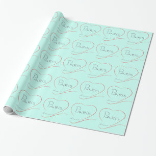 Papel De Regalo PARÍS Amour con corazón