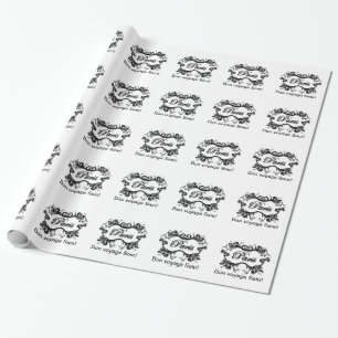 Papel De Regalo París con Swirling Scrolls