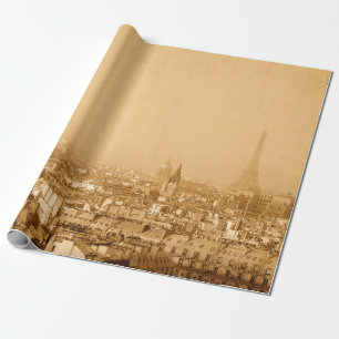 Papel De Regalo París franceparis de estilo antiguo, antiguo, anti