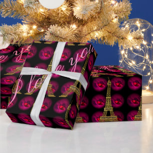 Papel De Regalo Paris Hot Villa 45' Elegante Personalizar