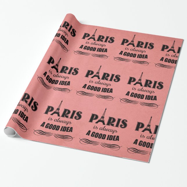Papel De Regalo París siempre es una buena idea (Desenrollado)