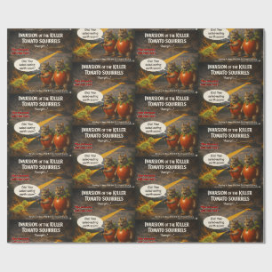 Papel De Regalo Parodia de la película de ardillas de tomate asesi